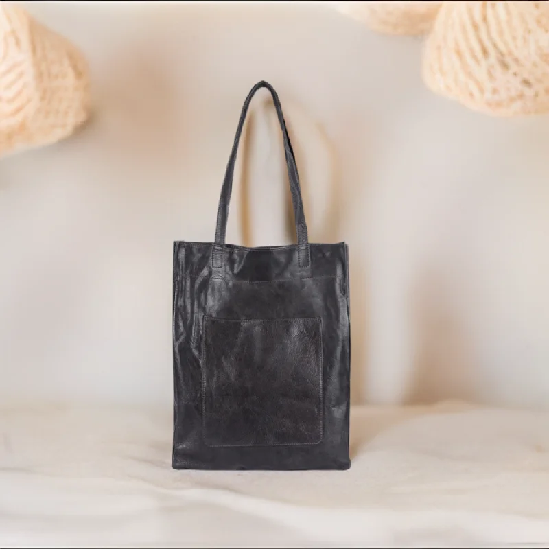 Latico Margie Black Leather Tote Handbag-SALE