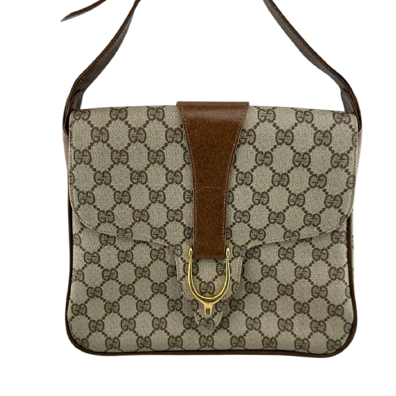 GUCCI Brown GG Supreme Coated Canvas Shoulder Bag