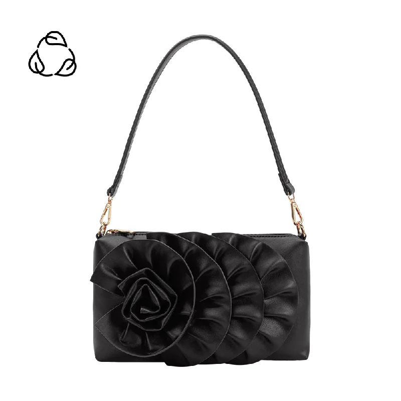 Florence Black Recycled Vegan Shoulder Bag