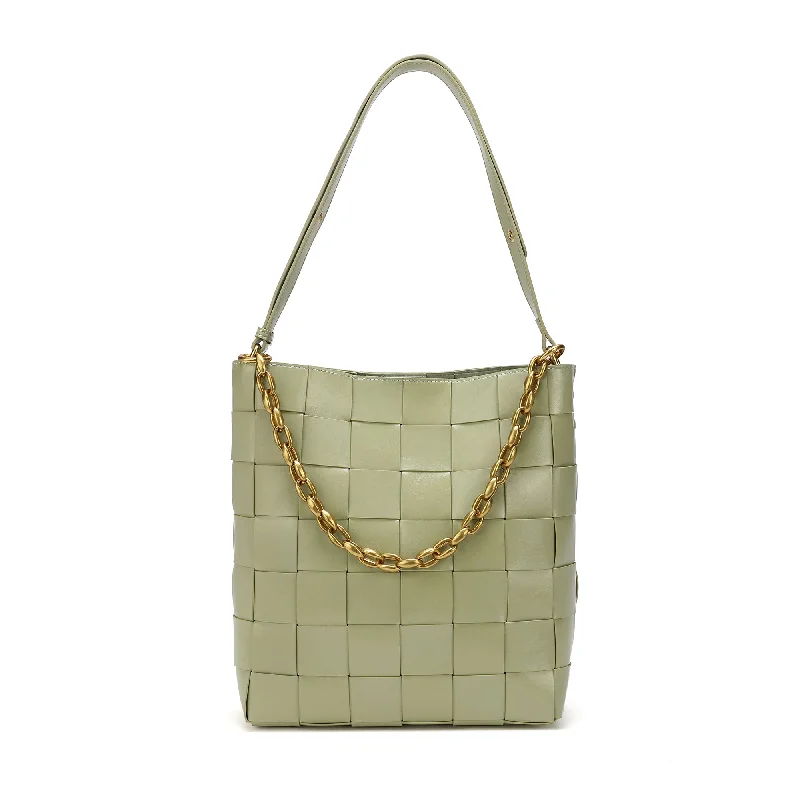 Tiffany & Fred Smooth Woven Leather Shoulder Bag