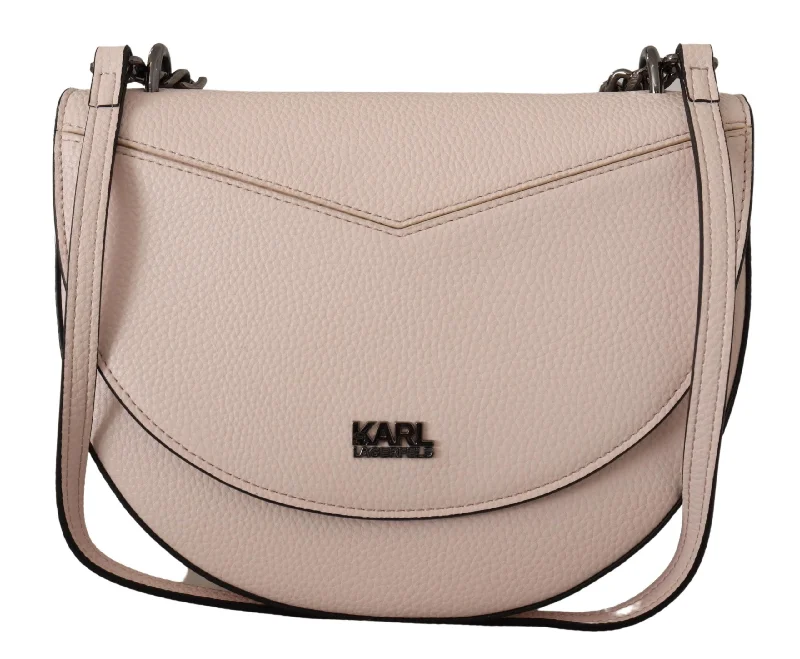 Karl Lagerfeld  Mauve Leather Shoulder Women's Bag