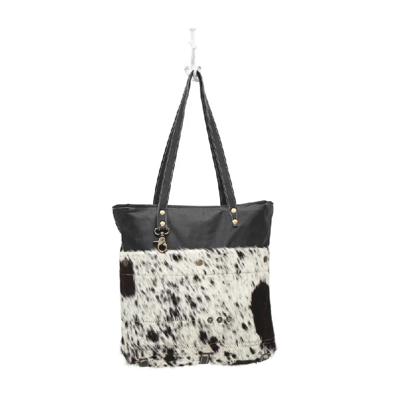 Black and White Hide Tote Bag