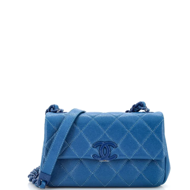 My Everything Flap Bag Quilted Caviar Small