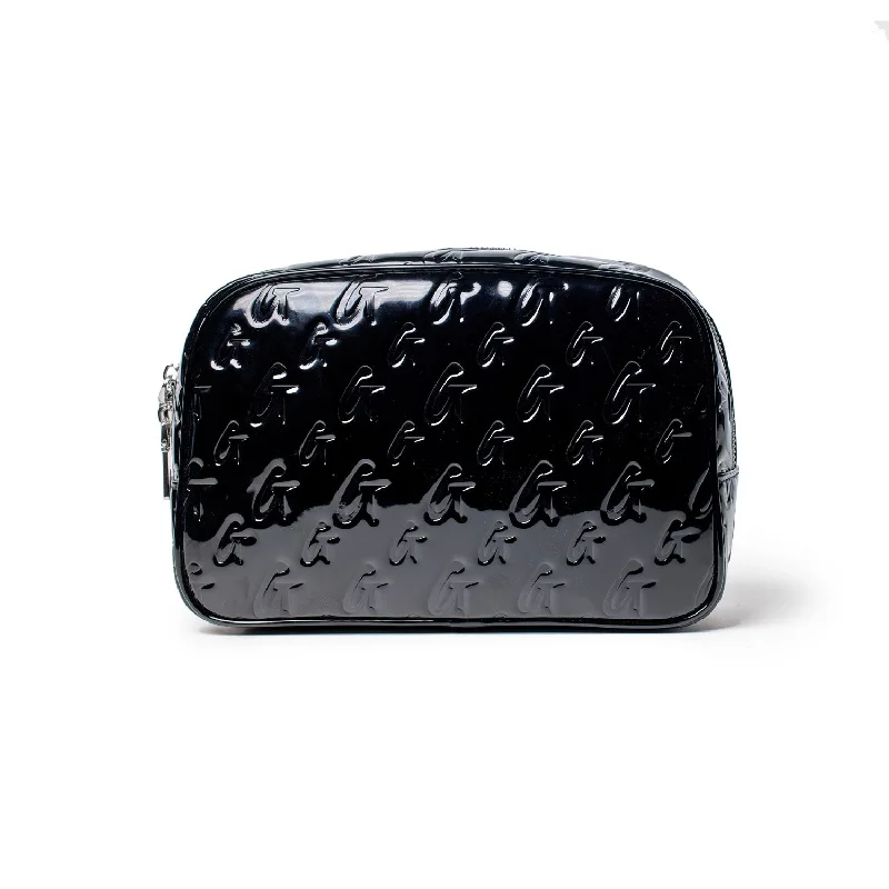 SMALL MONOGRAM TOILETRY BAG - MIRROR BLACK