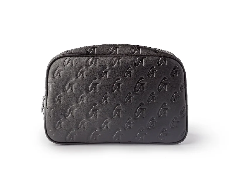 SMALL MONOGRAM TOILETRY BAG - BLACK BLACK