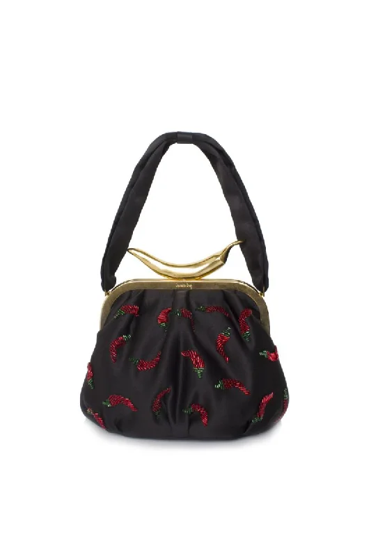 CHILI ON SIZZLE BLACK BELLA SHOULDER BAG