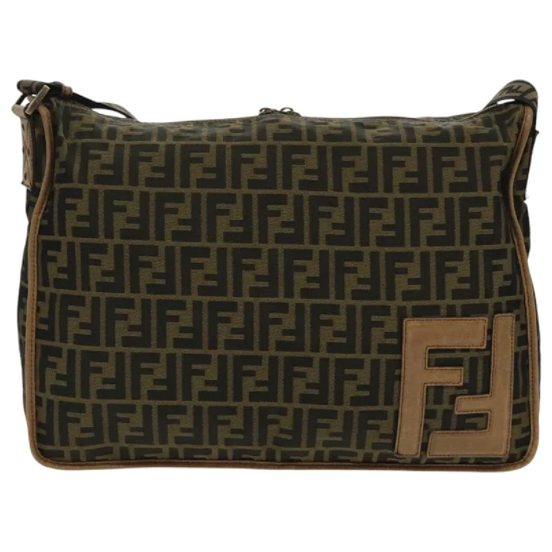 Fendi Zucca  Canvas Shoulder Bag (Pre-Owned)