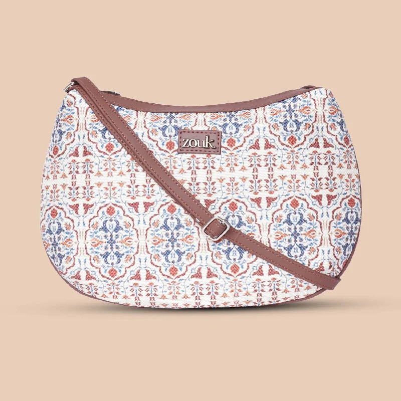 Agra Floral Structured Shoulder Bag