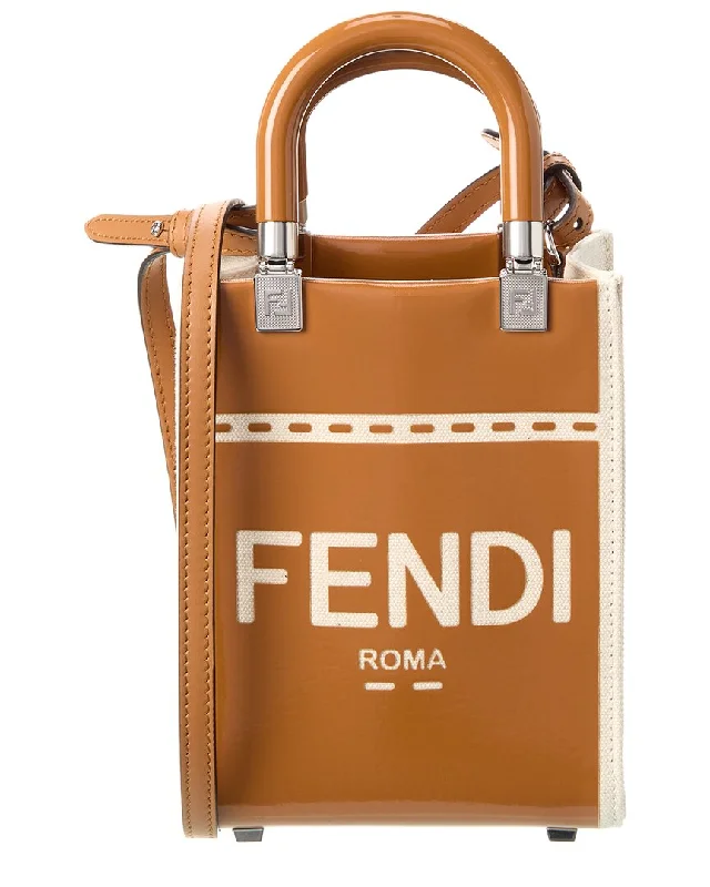 FENDI Sunshine Mini Patent Tote