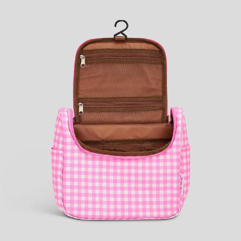 Bon Voyage Travel Toiletry Bag -- Pink Gingham