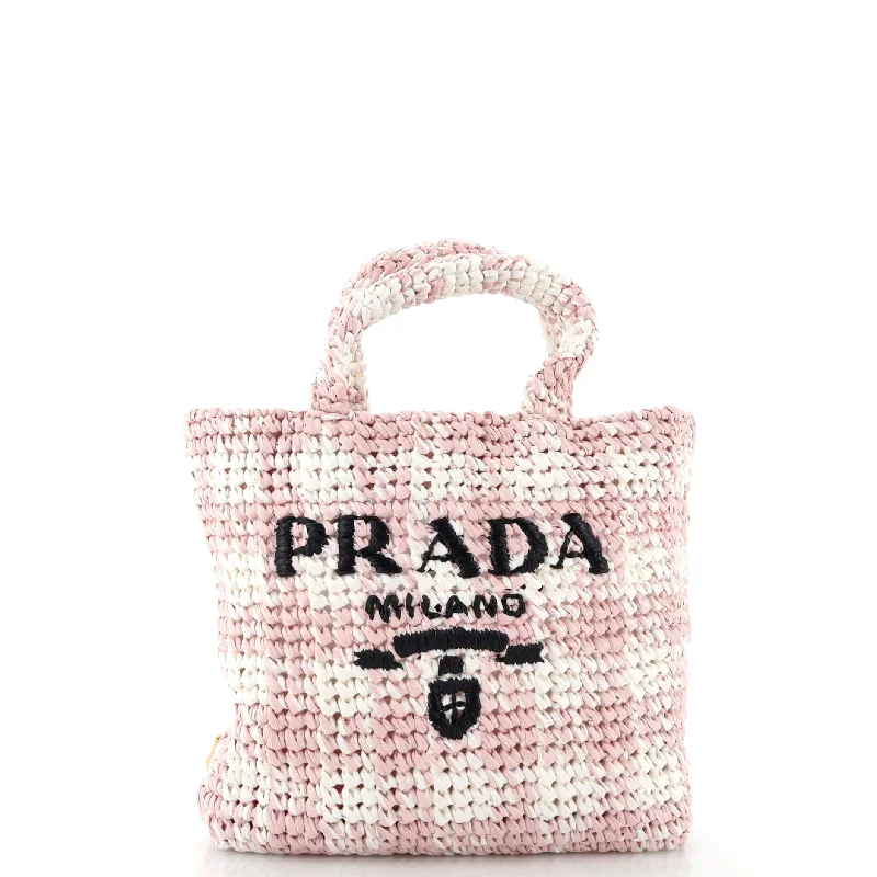 Logo Tote Raffia Small