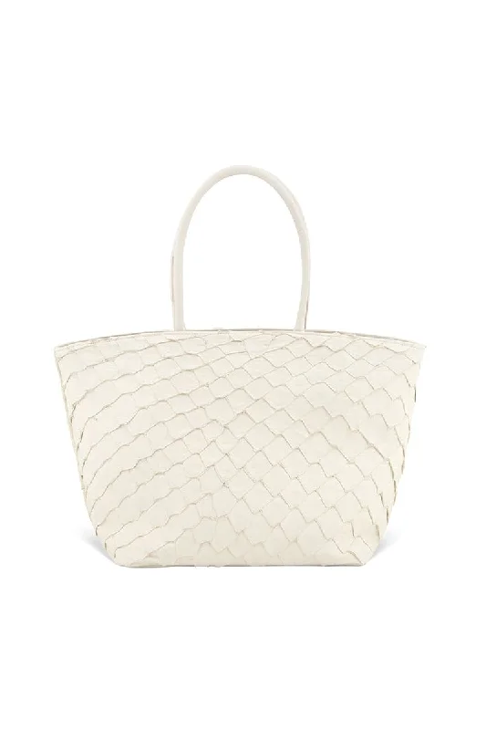 DELRAY CLAY WHITE SHOULDER BAG