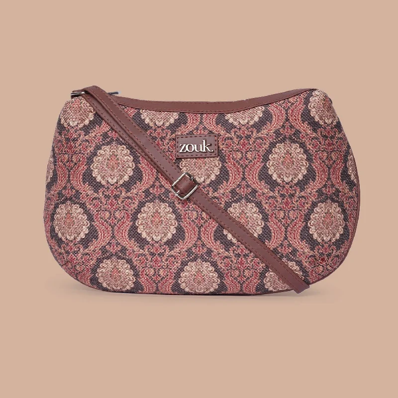 Jodhpur Damask Structured Shoulder Bag