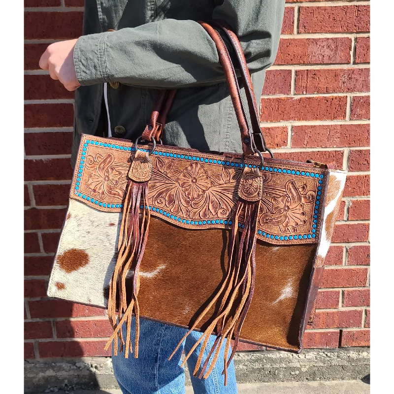 American Darling Conceal Carry Tooled/Hide Tote