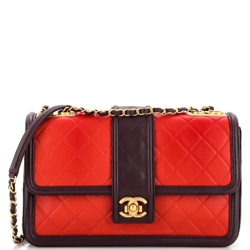 Elegant CC Flap Bag Quilted Lambskin Jumbo