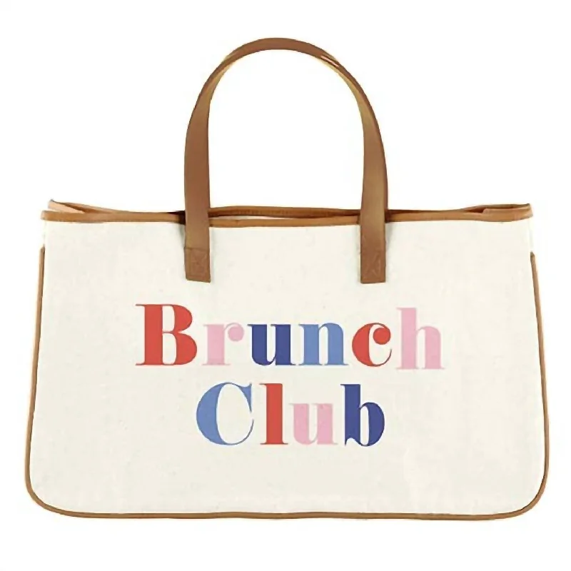 Canvas Tote In Brunch Club