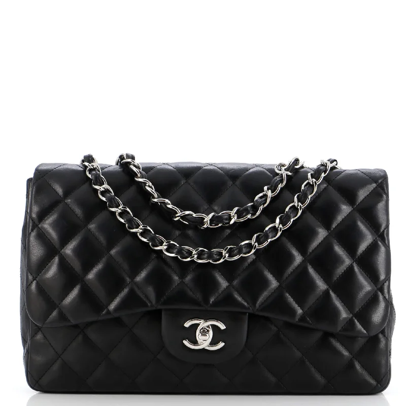 Classic Single Flap Bag Quilted Lambskin Jumbo