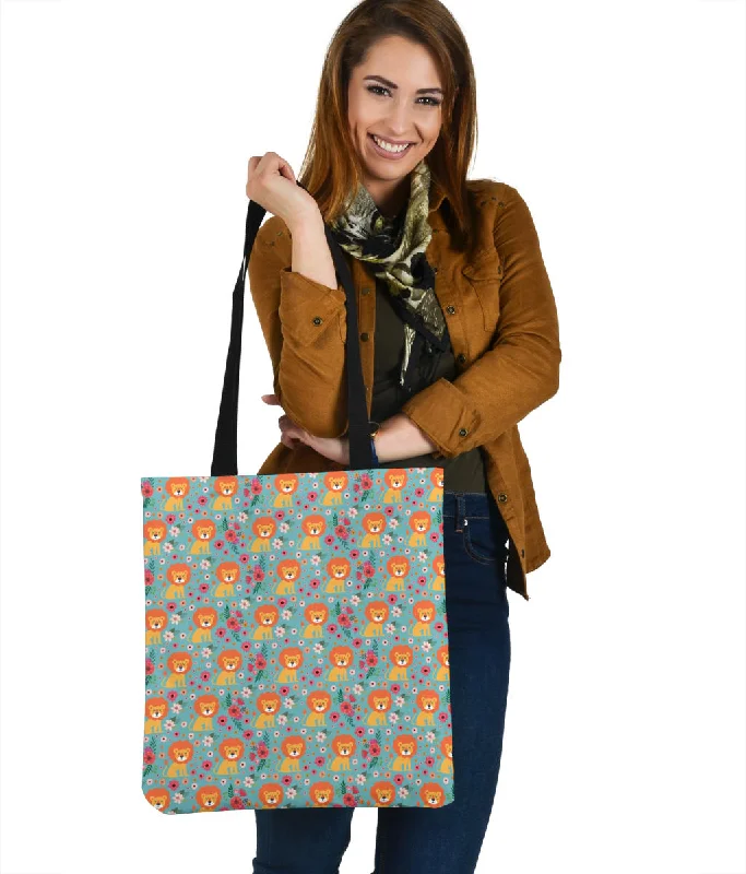 Cute Lion Pattern Cloth Tote Bag