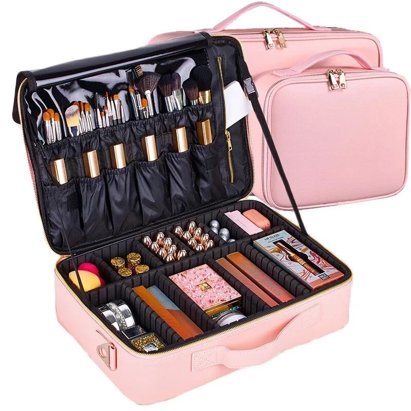 Beauty On-The-Go: Fashion PU Makeup Bag for Women