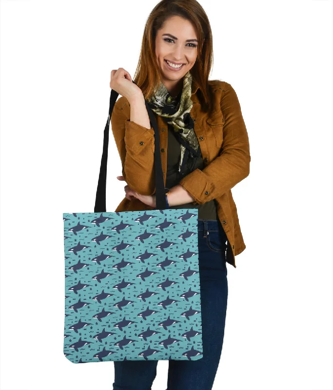 Orca Pattern Cloth Tote Bag