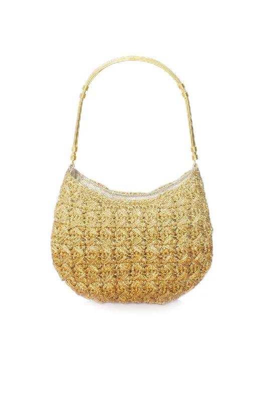 ECLIPSE GOLD CROCHET BESTIE SHOULDER BAG