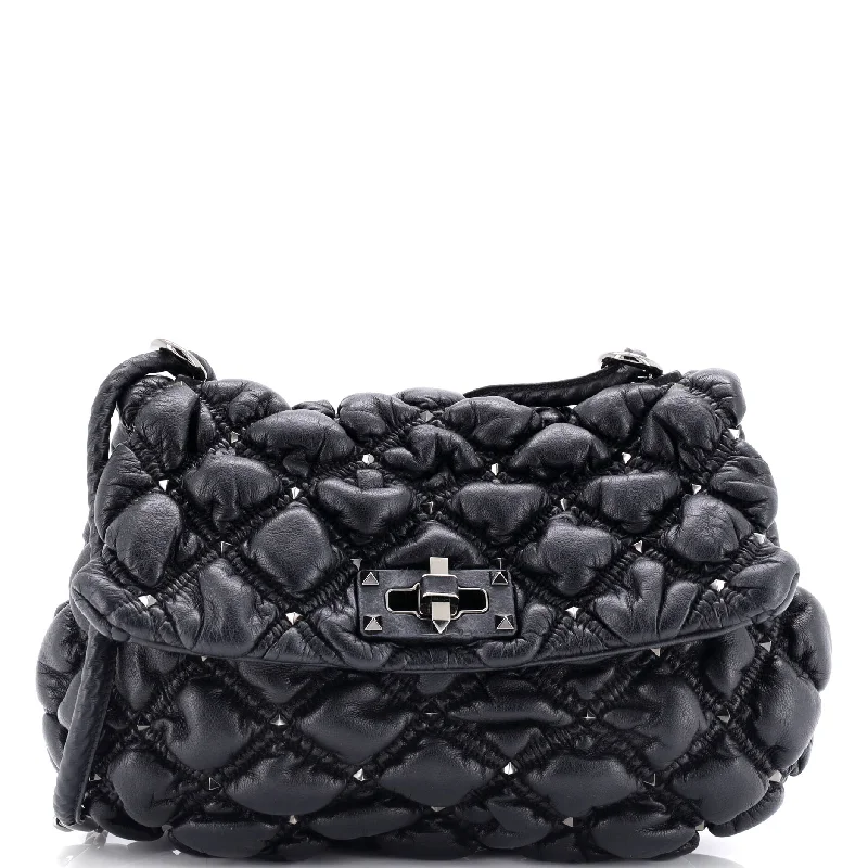 SpikeMe Flap Bag Quilted Leather Medium