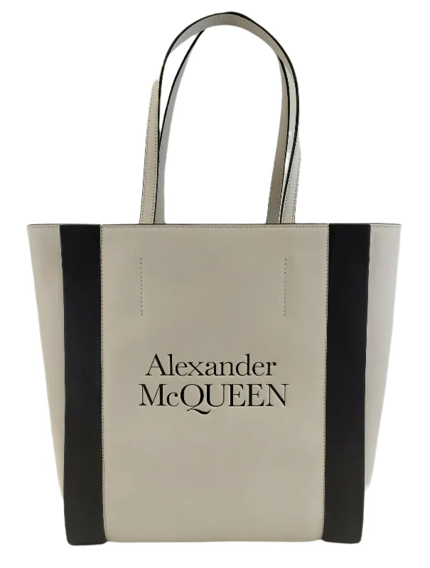 Alexander McQueen  Leather Signature Logo Shopper Tote