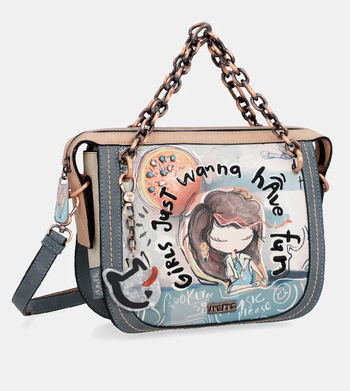 Fun & Music Shoulder bag with metal handle Fun & Music