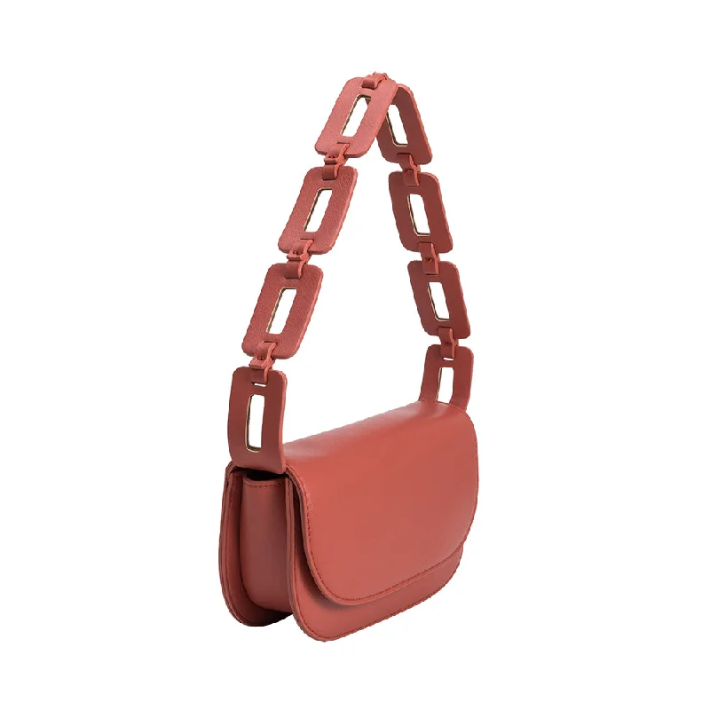 Inez Red Rose Recycled Vegan Shoulder Bag