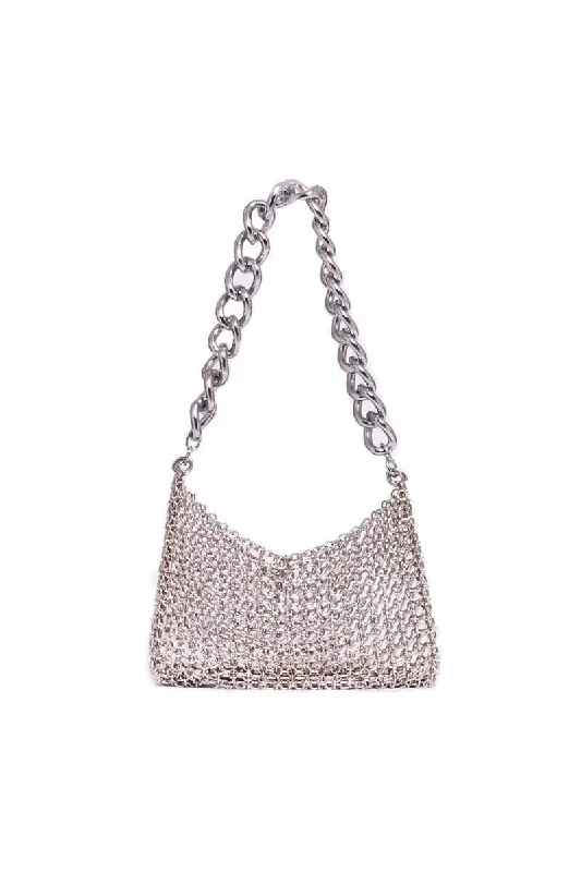 AMATA SILVER CHAIN SHOULDER BAG