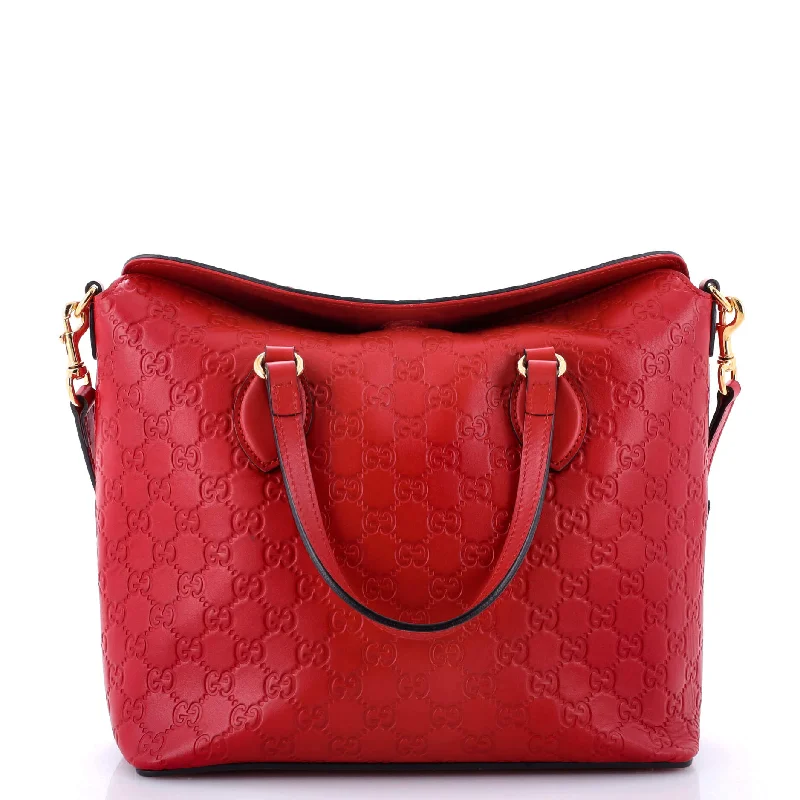 Signature Fold Over Tote Guccissima Leather Medium