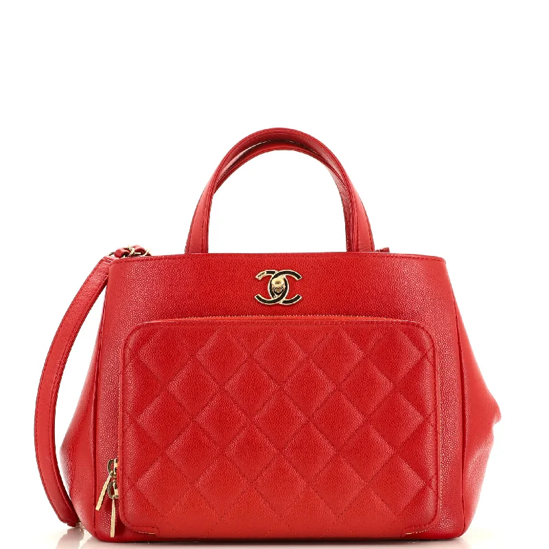 Business Affinity Tote Quilted Caviar Small