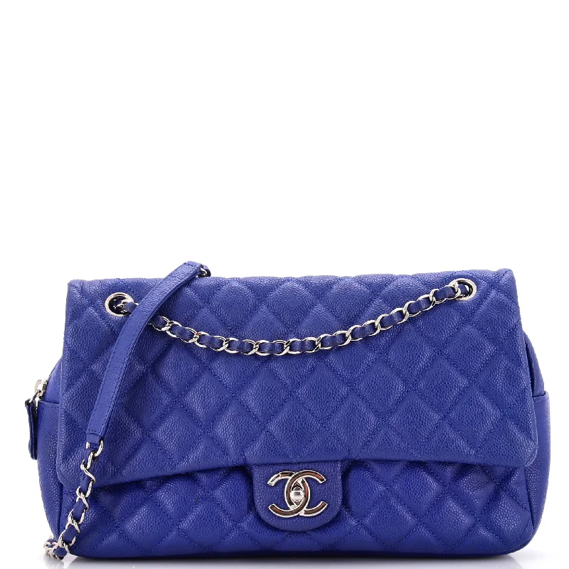 Easy Flap Bag Quilted Caviar Jumbo