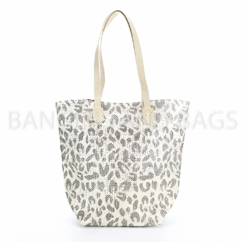 Alex Metallic Tote Cheetah - Silver