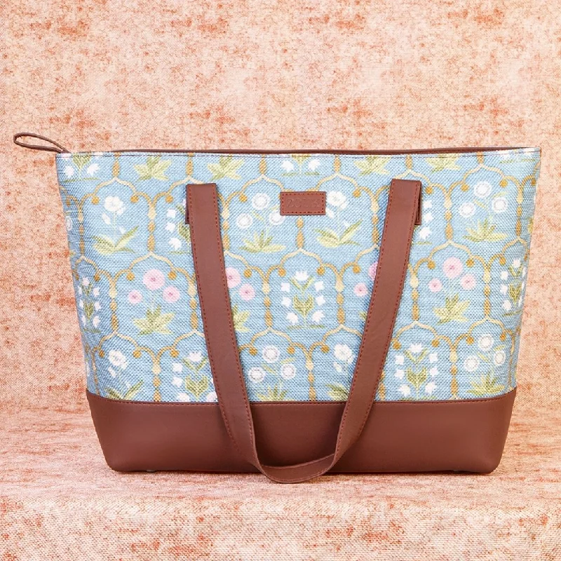 Jaipur Fresco Blue Shoulder Tote Bag