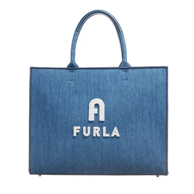 Furla Women's Opportunity Tote Blue Jay Marshmallow Small