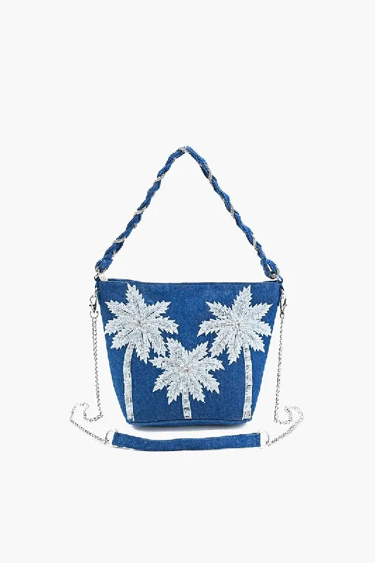 Blanc Bliss Beaded Shoulder Bag