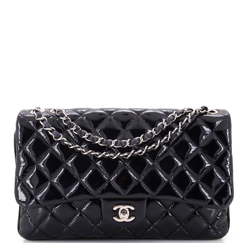 3 Flap Bag Quilted Patent Jumbo