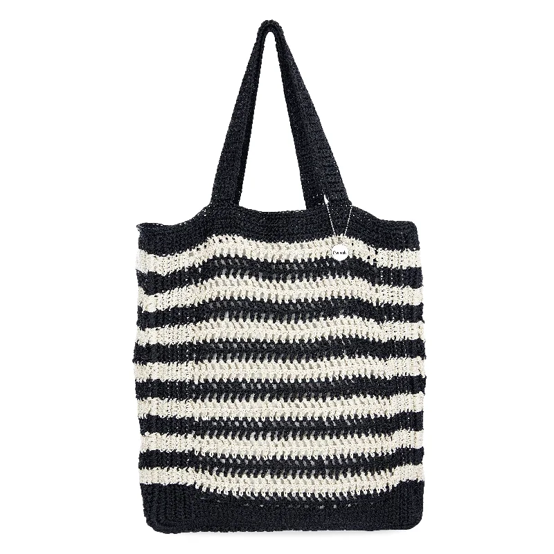 hand crochet - black stripe