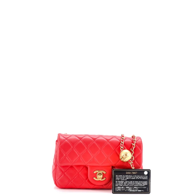 Pearl Crush Flap Bag Quilted Lambskin Mini