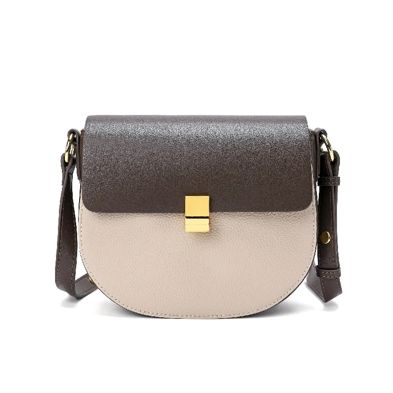 Tiffany & Fred two tone full-grain Crossbody/Shoulder Bag