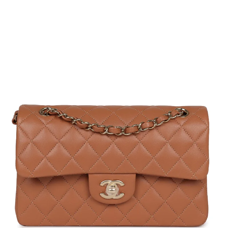 Chanel Small Classic Double Flap Caramel Lambskin Gold Hardware