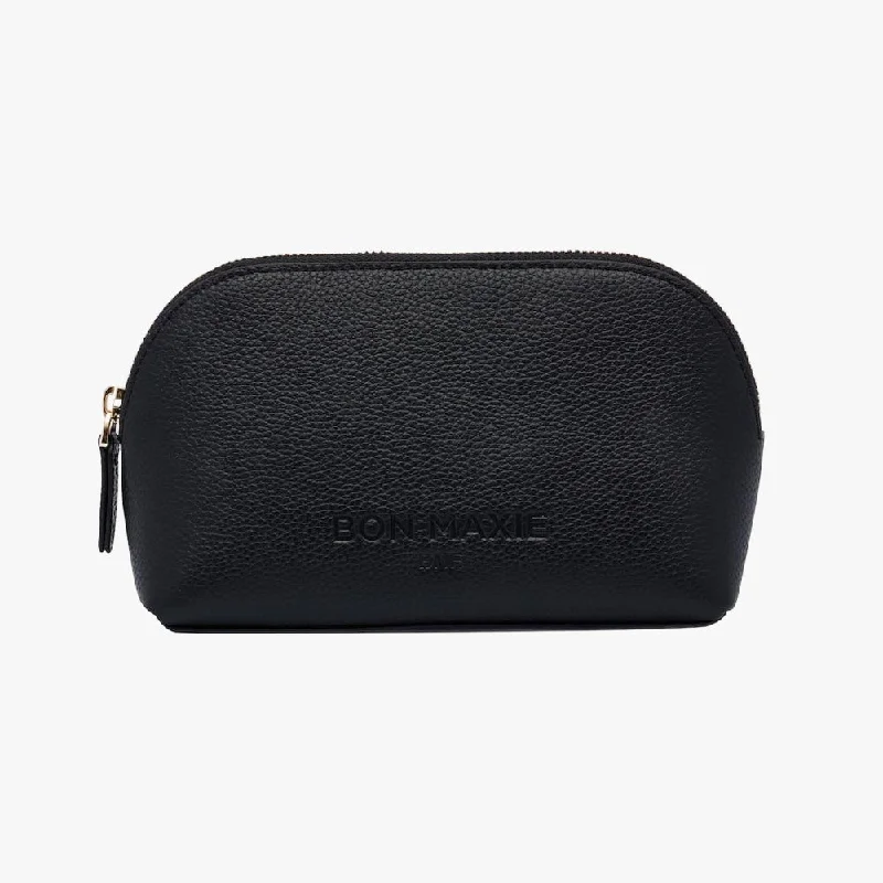 Leather Makeup Case -- Black