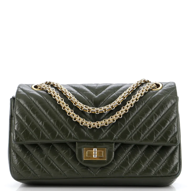 Reissue 2.55 Flap Bag Chevron Aged Calfskin 225