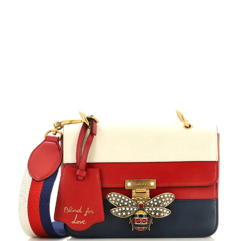 Queen Margaret Flap Bag Colorblock Leather Medium