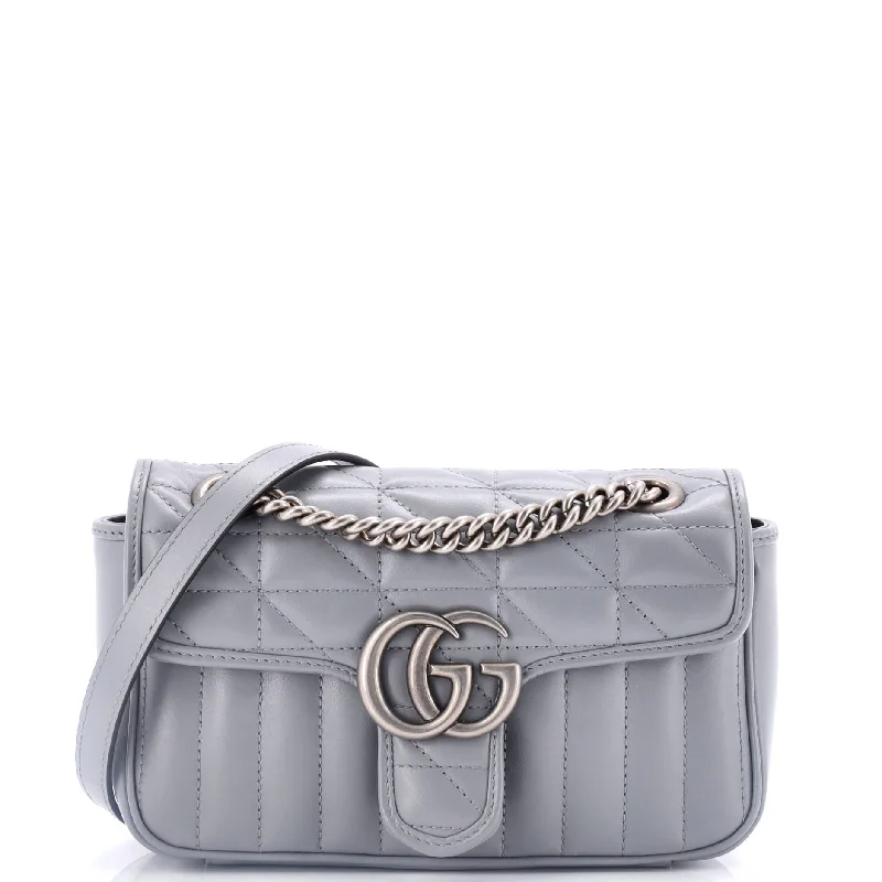 GG Marmont Flap Bag Mixed Matelasse Leather Mini