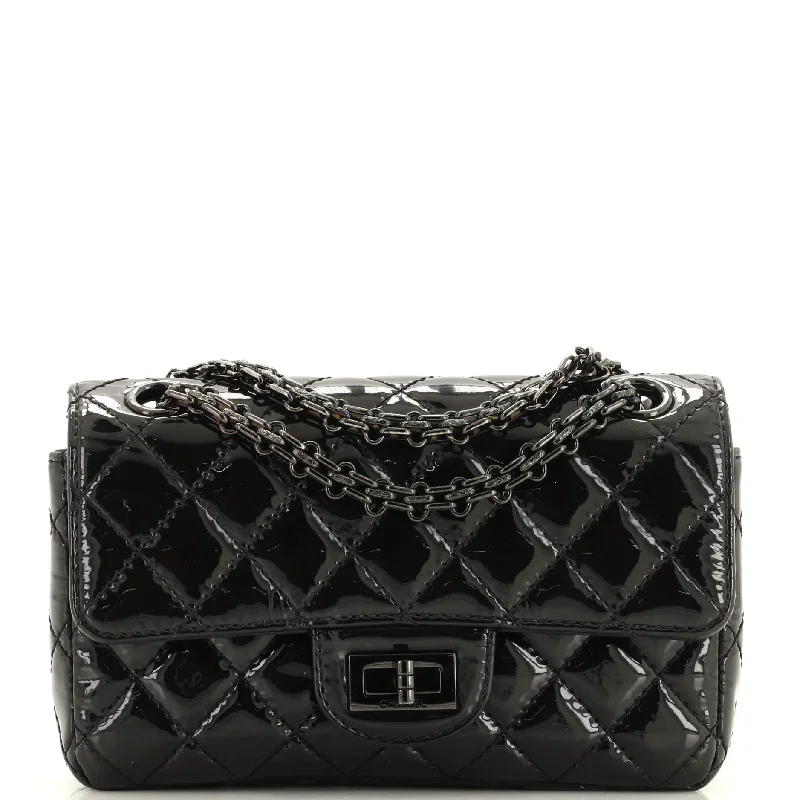 So Black Reissue 2.55 Flap Bag Quilted Patent Mini