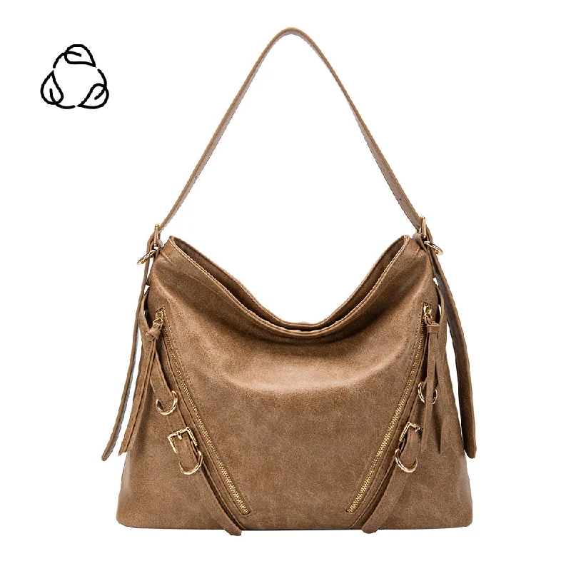 Sloane Tan Recycled Vegan Shoulder Bag