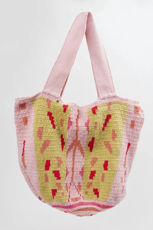 Maleiwa Handmade Tote Bag In Pink/red