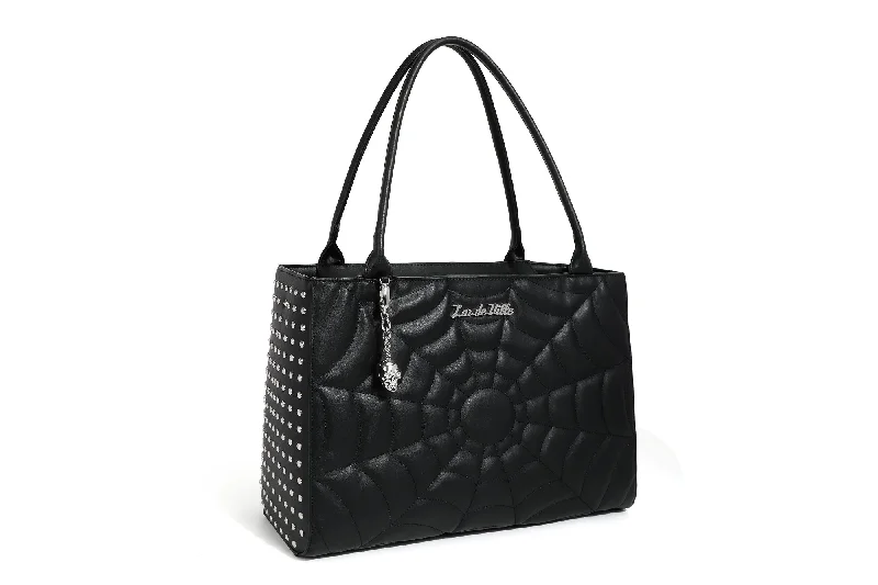 Black Giant Spider Web Tote